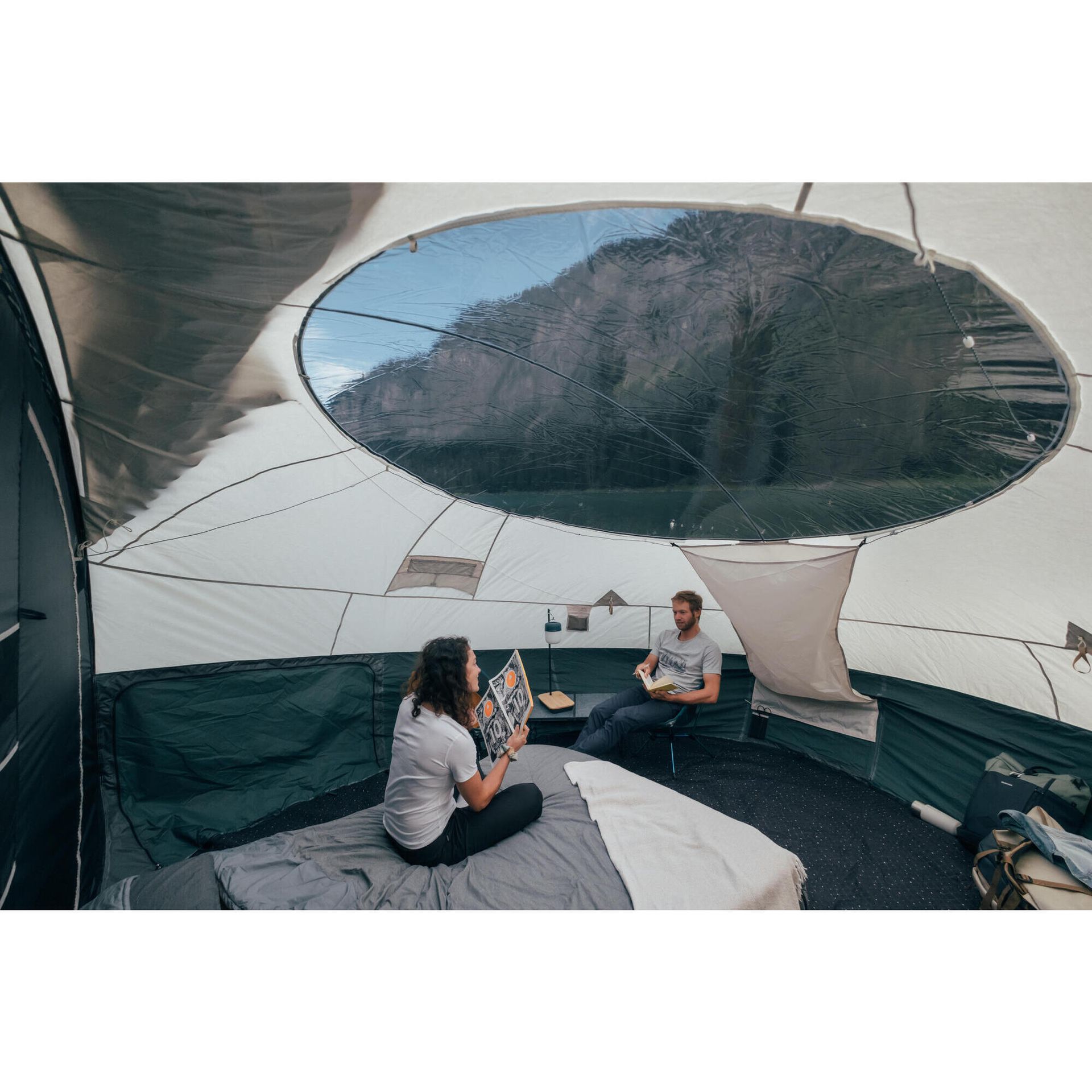 Фото - Намет Quechua Namiot kempingowy  AirSeconds Skyview polibawełna dla 2 osób, 1 syp 