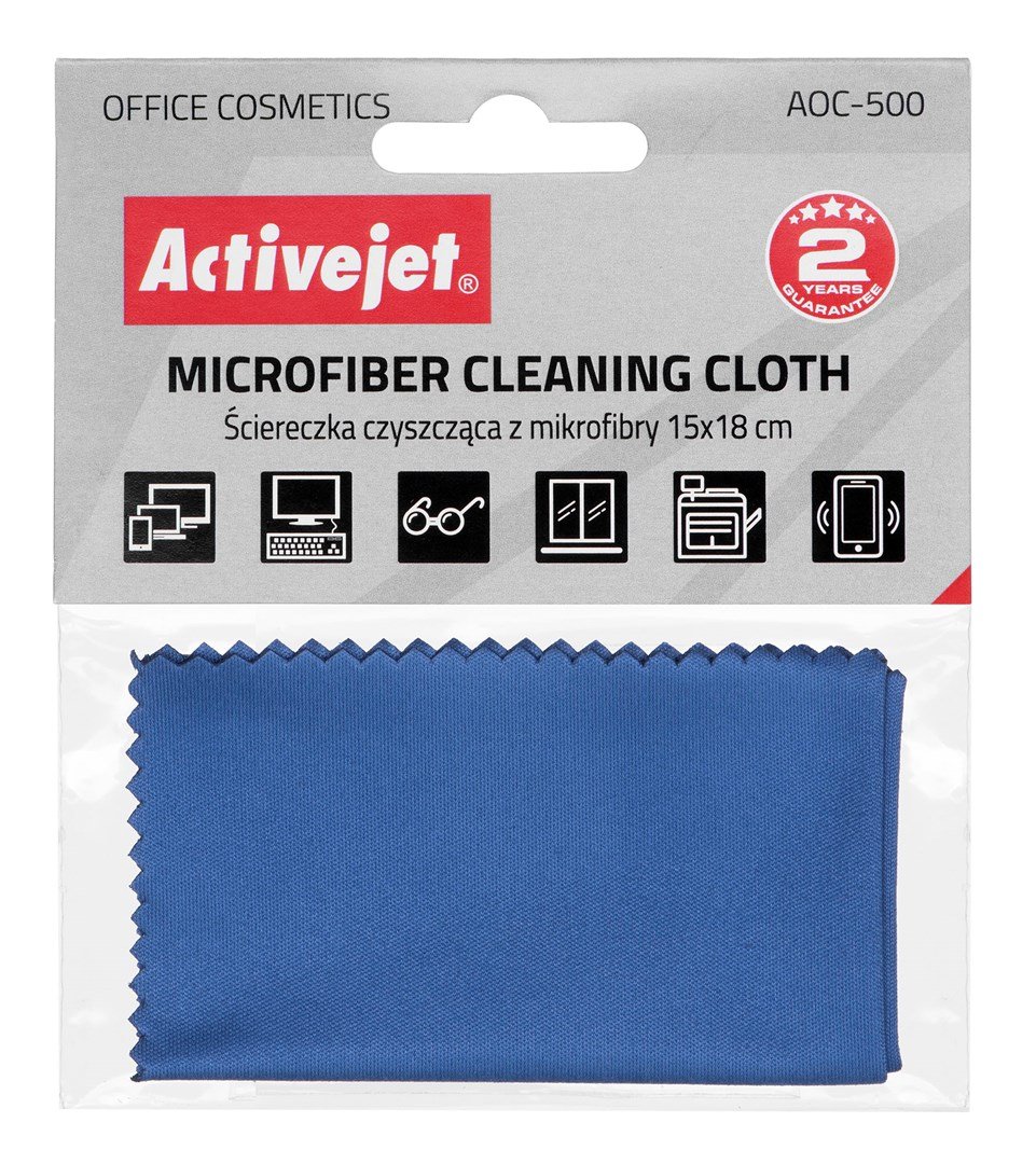 Activejet AOC-500 Ściereczka czyszcząca z mikrofibry 15x18cm