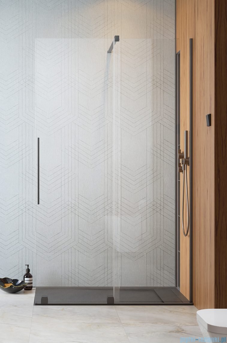 Radaway Furo Brushed GunMetal kabina Walk-in 150x200cm prawa szczotkowany GunMetal 10106788-92-01R/10110744-01-01