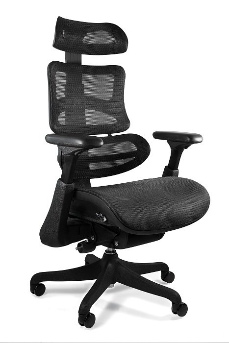 Unique Fotel ergonomiczny ERGOTHRONE Czarny Z wysuwanym podnóżkiem Zapytaj o RABAT! CM-B37A-3-B37