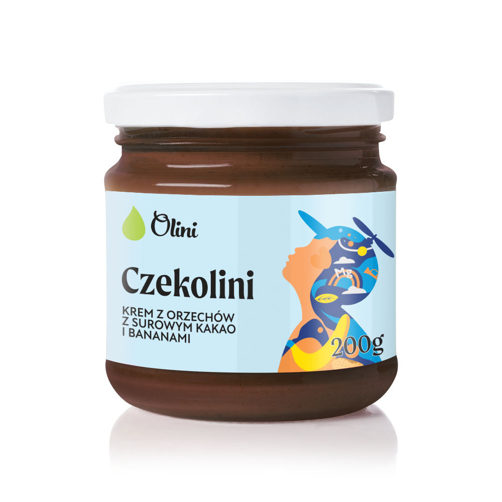 CZEKOLINI Krem z orzechów arachidowych z kakao i bananami 200 g
