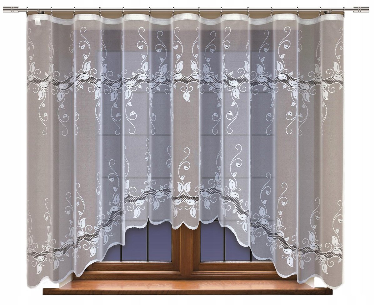 Firana żakardowa wzór 23137 300x160cm (z taśmą)