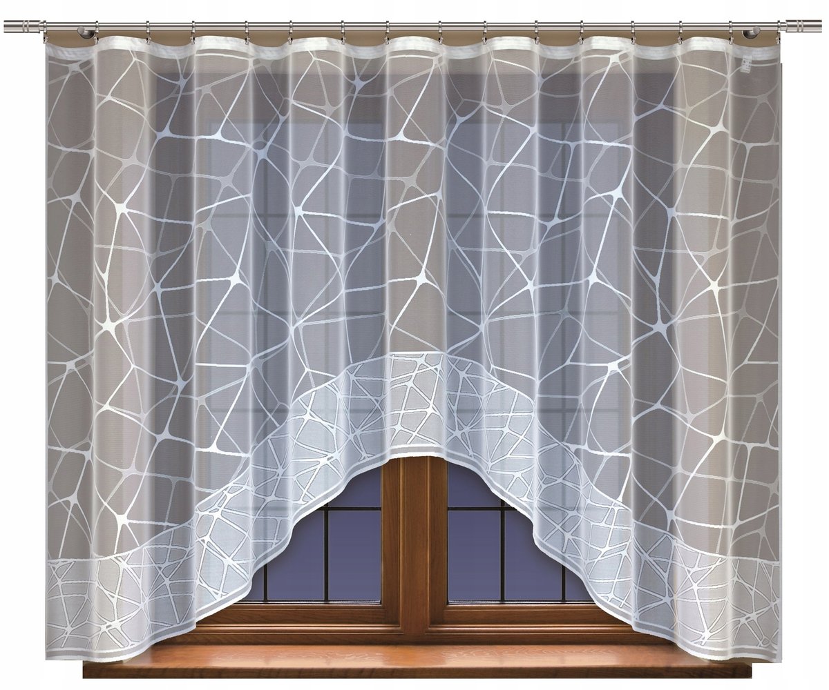 Firana żakardowa wzór 23830 300x160cm (z taśmą)