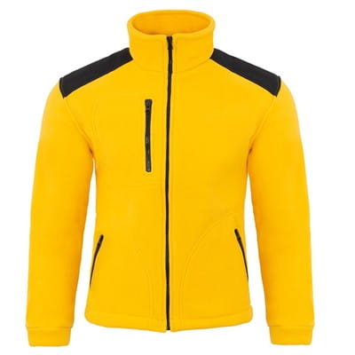 Bluza polarowa medyczna żółta wstawki czarne r.L