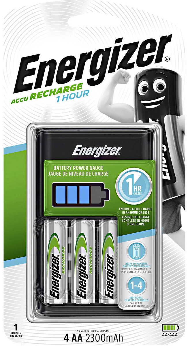 Energizer Ładowarka Ładowarka 1-godzinna + 4 akumulatorki aa extreme 2300mah EG0119