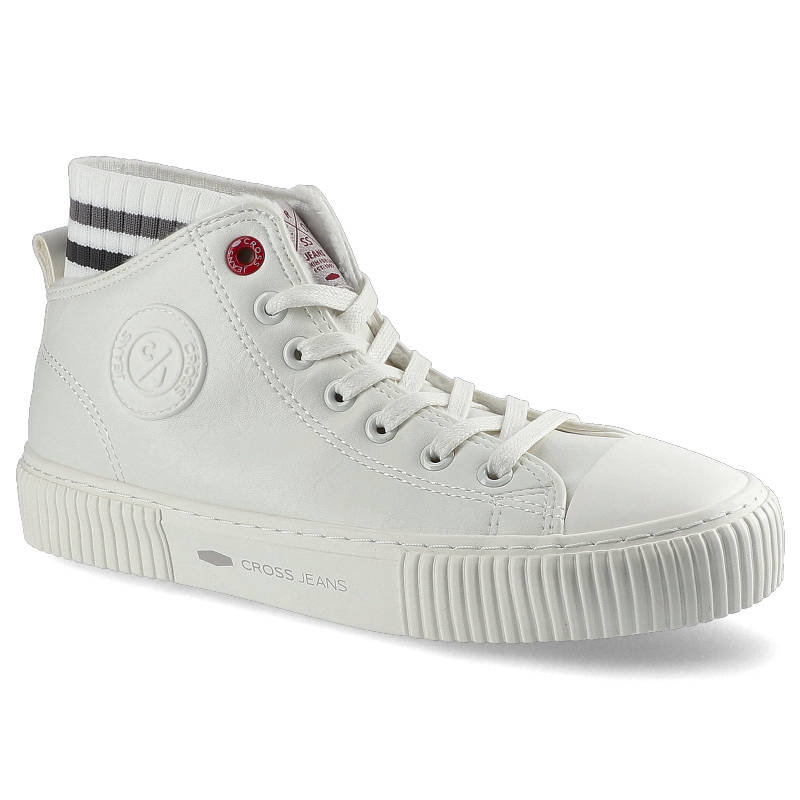 Damskie trampki wysokie Cross Jeans II2R4022 38 Białe (8697319154368)