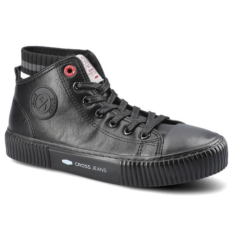 Damskie trampki wysokie Cross Jeans II2R4021 37 Czarne (8697319154412)
