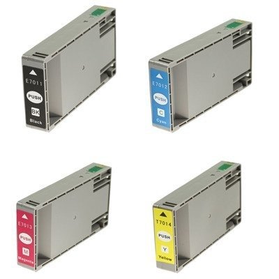 Zestaw 4x tusz do Epson T7011-T7014 Cmyk zamiennik