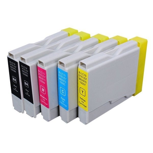5x Tusz Brother LC1000 LC970 DCP-135C 150C MFC260C