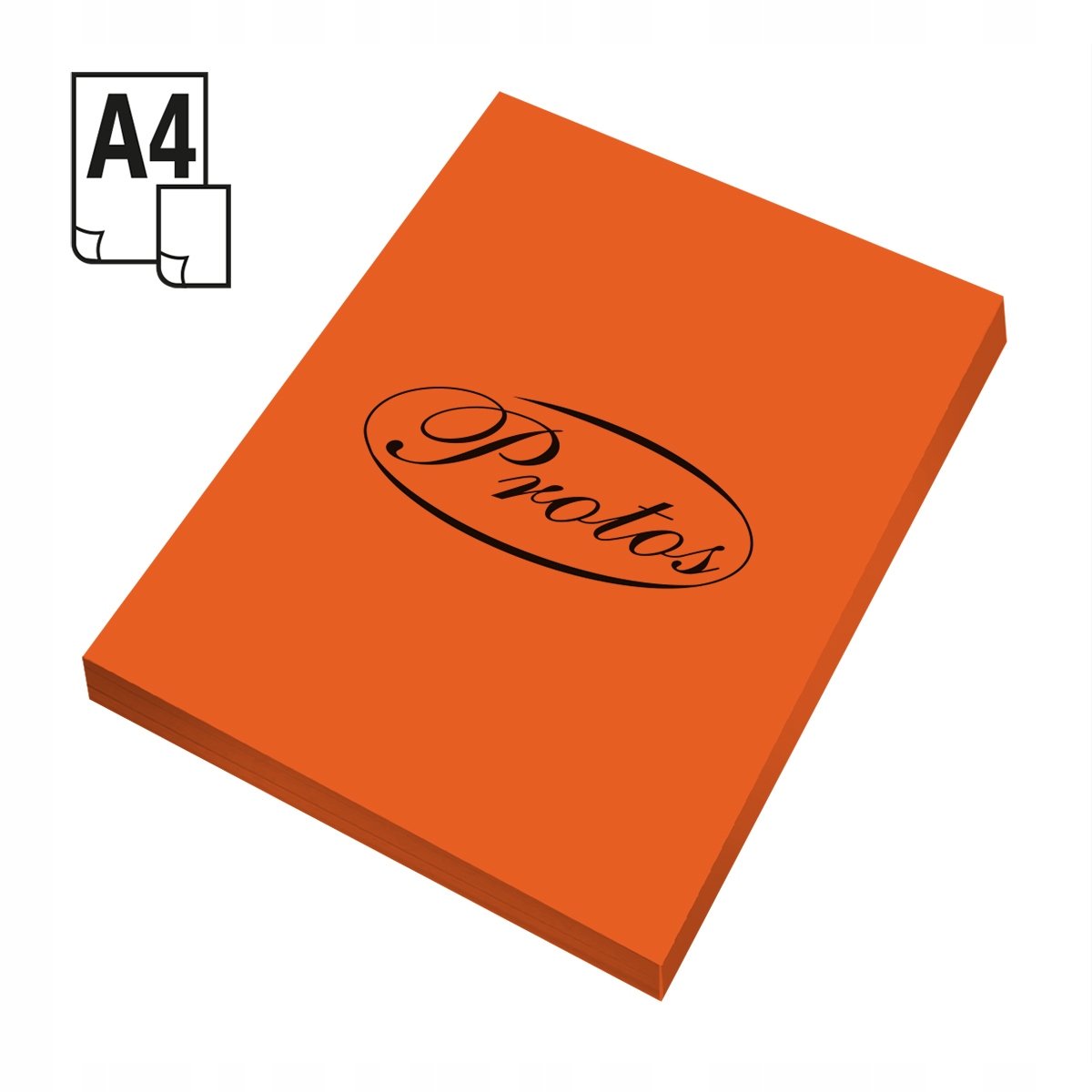Protos Protos Papier kolorowy Protos A4 pomarańczowy 160g 50 ark PROT0114