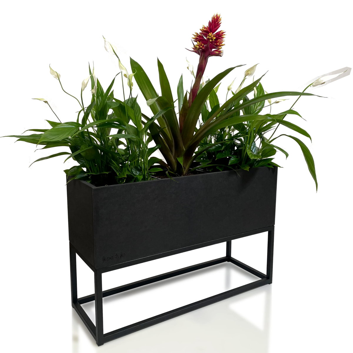 Kwietnik loftowy FIORINO metalowy 62x22x40 cm
