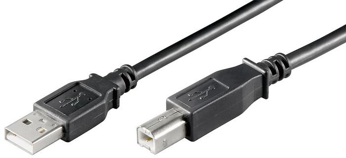 Kabel USB MicroConnect USB2.0 A-B 1m M-M BLACK USBAB1B