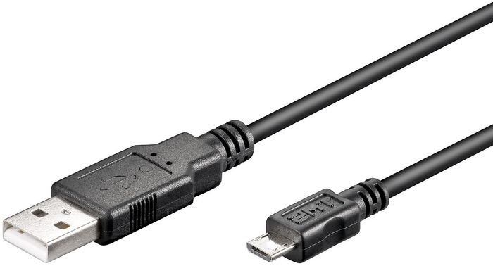 Zdjęcia - Kabel Microconnect   USB A do USB Micro B, wersja 2.0, czarny, 1m USB2.0 A  