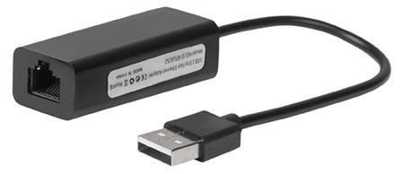 MicroConnect USB2.0 to Ethernet Black USBETHB