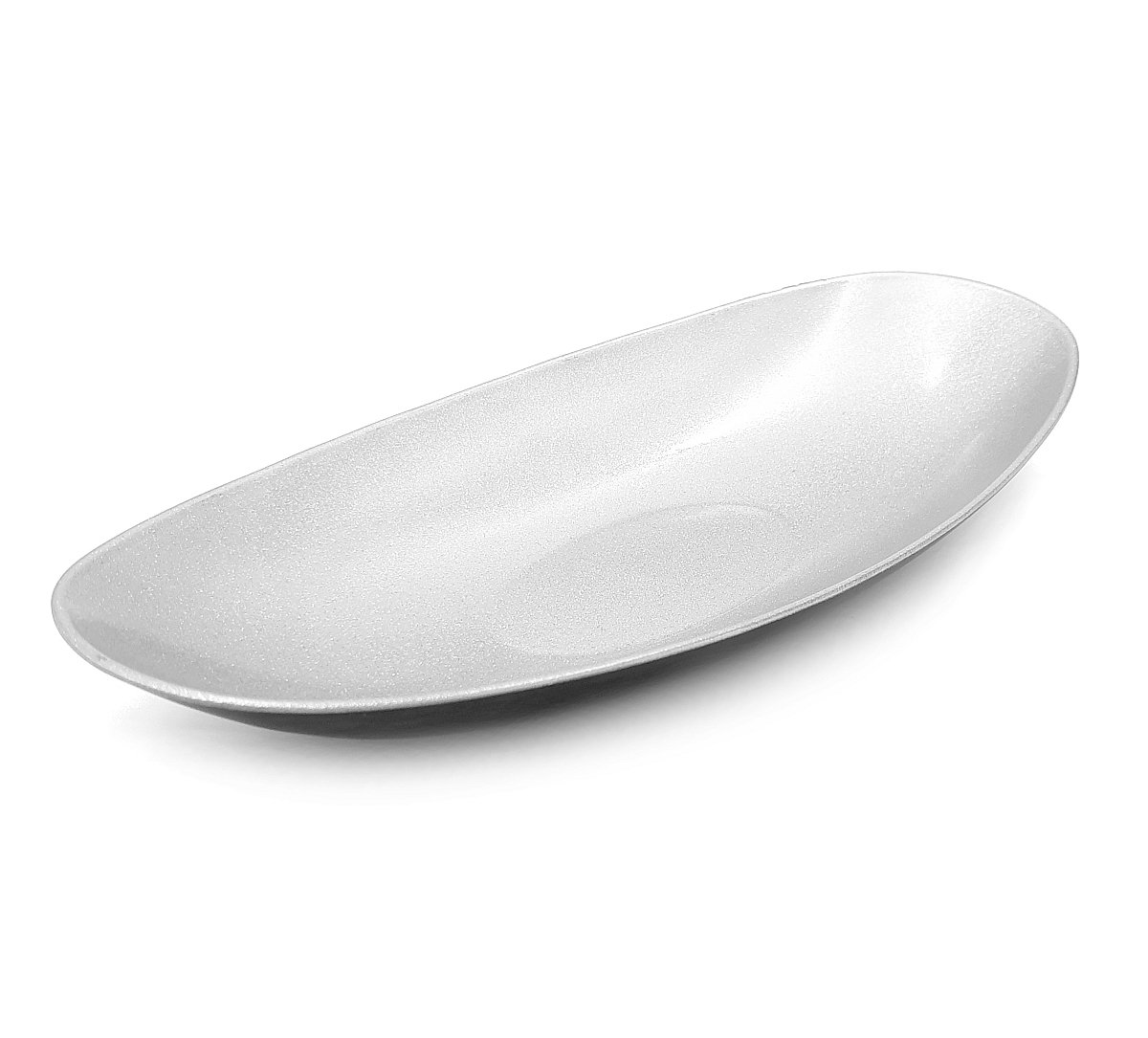 Talerz dekoracyjny brokatowy glamour podstawka srebrna 30 cm