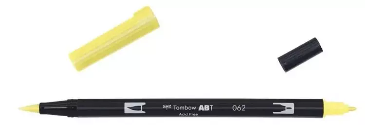 Flamaster dwustronny akwarelowy pale yellow (6szt) - Tombow
