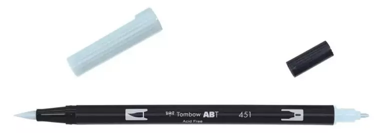 Flamaster dwustronny akwarelowy sky blue (6szt) - Tombow