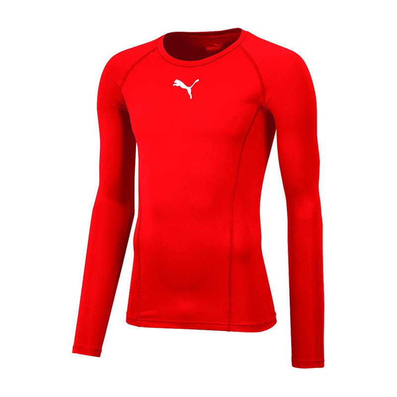 Puma PUMA męska ligi Base Layer Tee LS Jr Shirt, czerwony, 176 655921 01