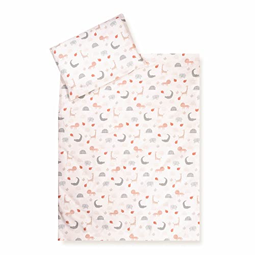 Julius Zöllner Pościel dziecięca 100% bawełna organiczna, standard 100 by OEKO-TEX, made in Germany, rozmiar 100 x 135 + 40 x 60 cm, Wild friends