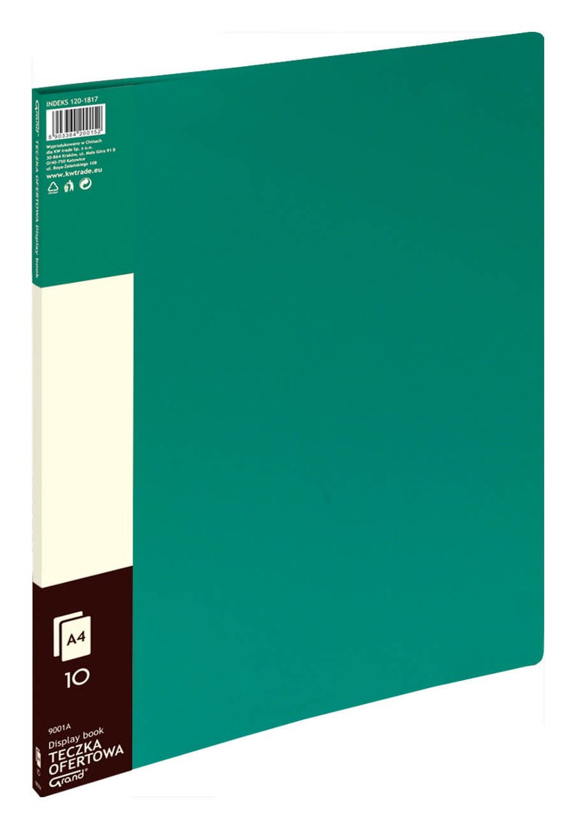KW Trade Teczka Ofertowa Pp A4/10 Egl 9001a zielony Fol
