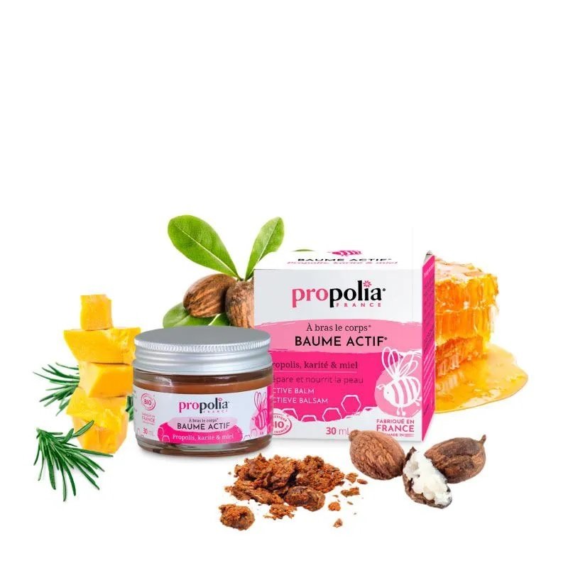 Bio Propolia Propolia Aktywny balsam propolisowy z Masłem Shea, Woskiem Pszczelim i Miodem 30ml ECOCERT