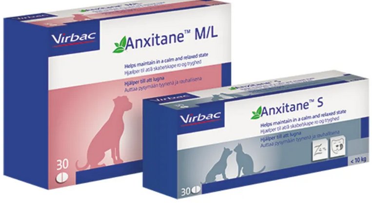 Virbac Anxitane M/L 30 tabletek Suplement diety na stres dla psów i kotów powyżej 10 kg