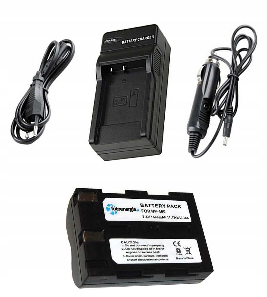 Zestaw Ładowarka+Akumulator Do Konica Minolta Dynax 5D 7D Np-400
