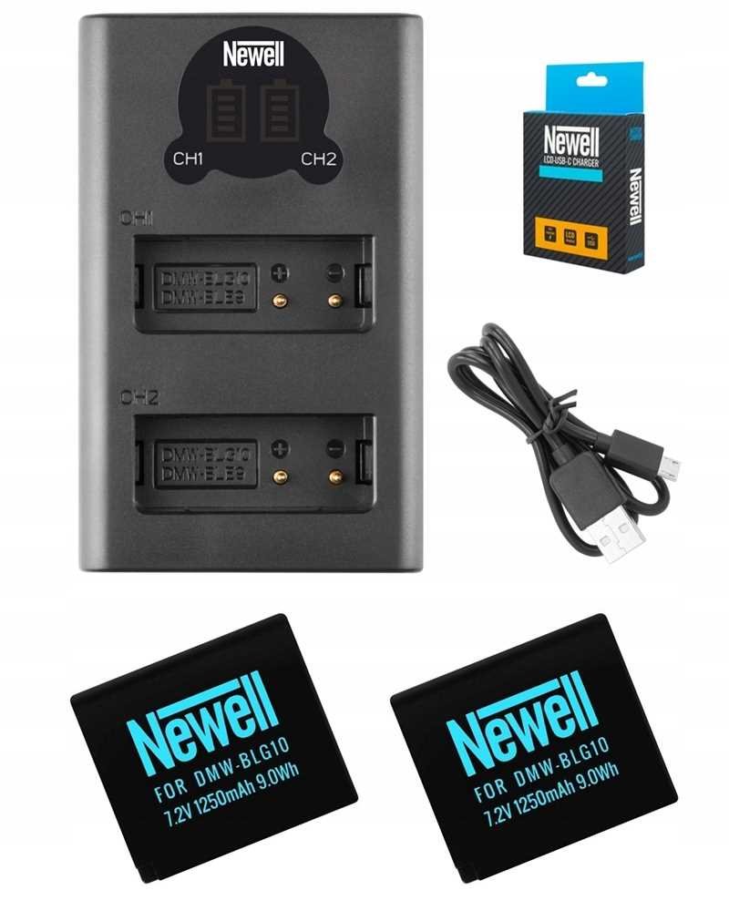 Zestaw Do Panasonic 2 Baterie Dmw-Blg10 +Ładowarka Dl-Usb-C