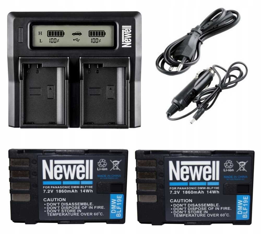 Zestaw Ładowarka Dual Charger+2Akumulatory Blf19 Do Panasonic