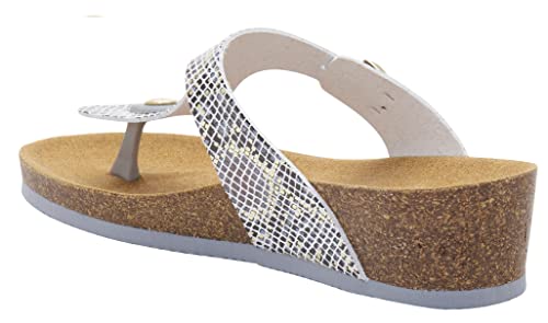 Scholl Gandia, sandały damskie, Biały Multi, 37 EU