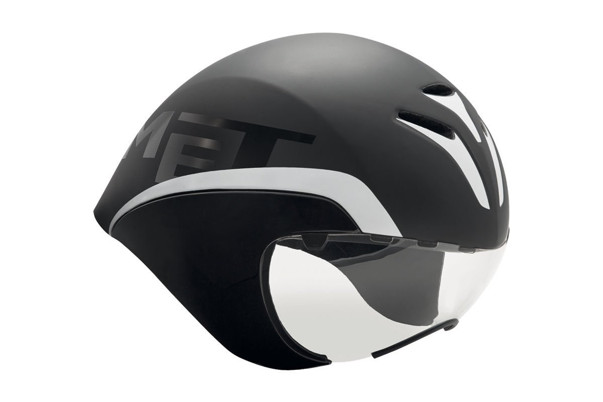 MET Kask rowerowy MET Drone czarno-biały (Rozmiar:: M (54-58 cm))