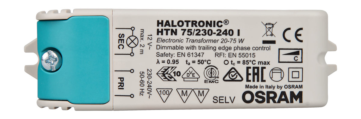 EMC do LED i lampy halogenowe 12 V 20 75 Watt HTN 75 i halot Seitronic Osram 999006525046