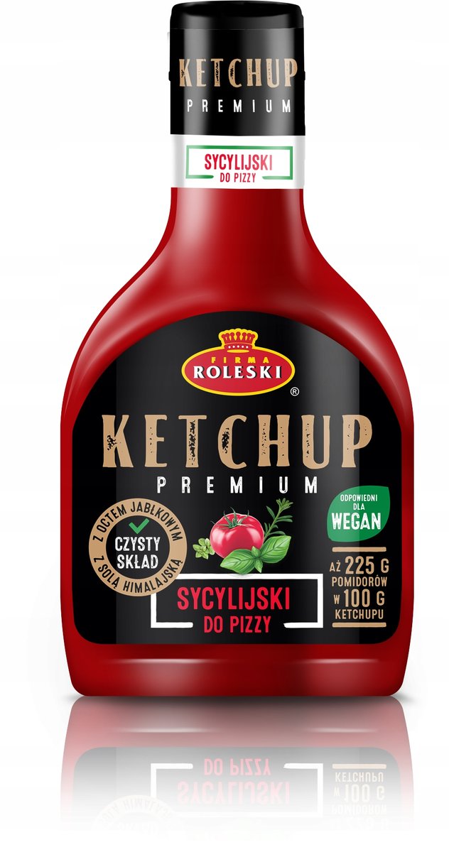 Roleski Ketchup Sycylijski do Pizzy Premium Wegański 465g -