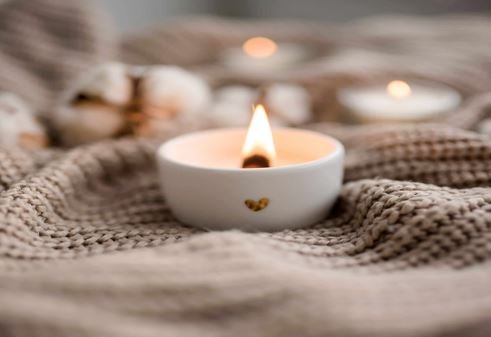 Świeca sojowa w czarce, 50 ml, Palo santo, ZŁOTE SERCE