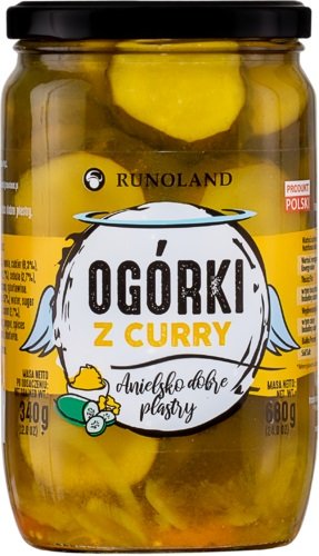 Runoland Ogórki z Curry Plastry 680g