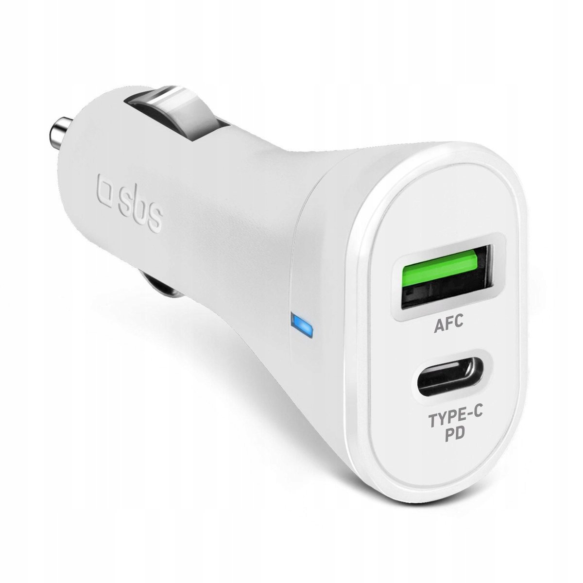 SBS Ładowarka Samochodowa PD 1xUSB 1xUSB-C 20W biała