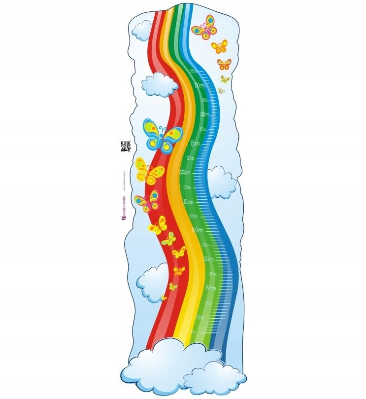 Naklejka dla dzieci - Miarka Wzrostu - Tęcza 2