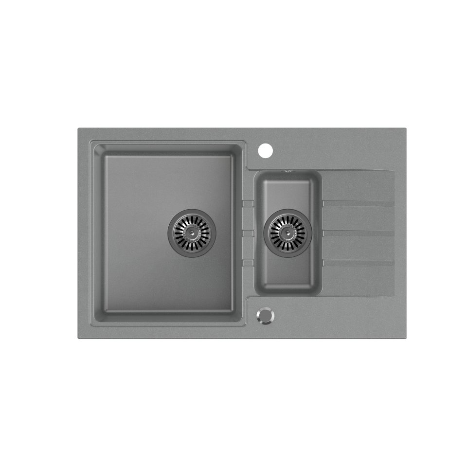 QUADRON Zlewozmywak granitowy szary PETER 156 HCQP57850SZK