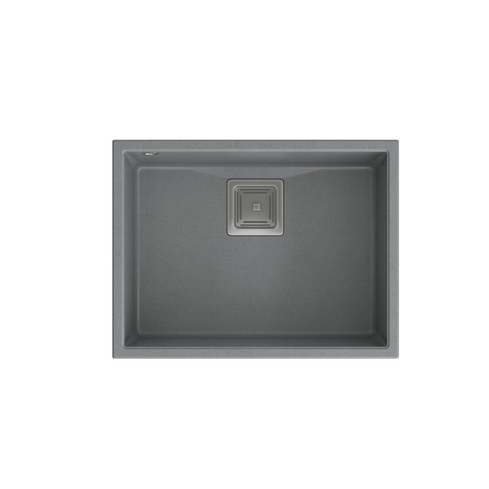 QUADRON Zlew DAVID 50 silver stone + syfon INOX