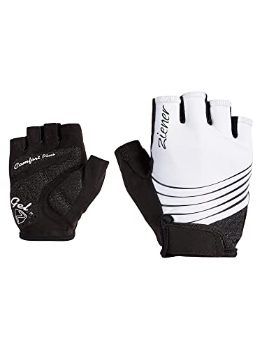 Ziener Damskie rękawiczki rowerowe CINDERELA do jazdy na rowerze górskim | krótkie palce - oddychające, amortyzujące, białe, 7