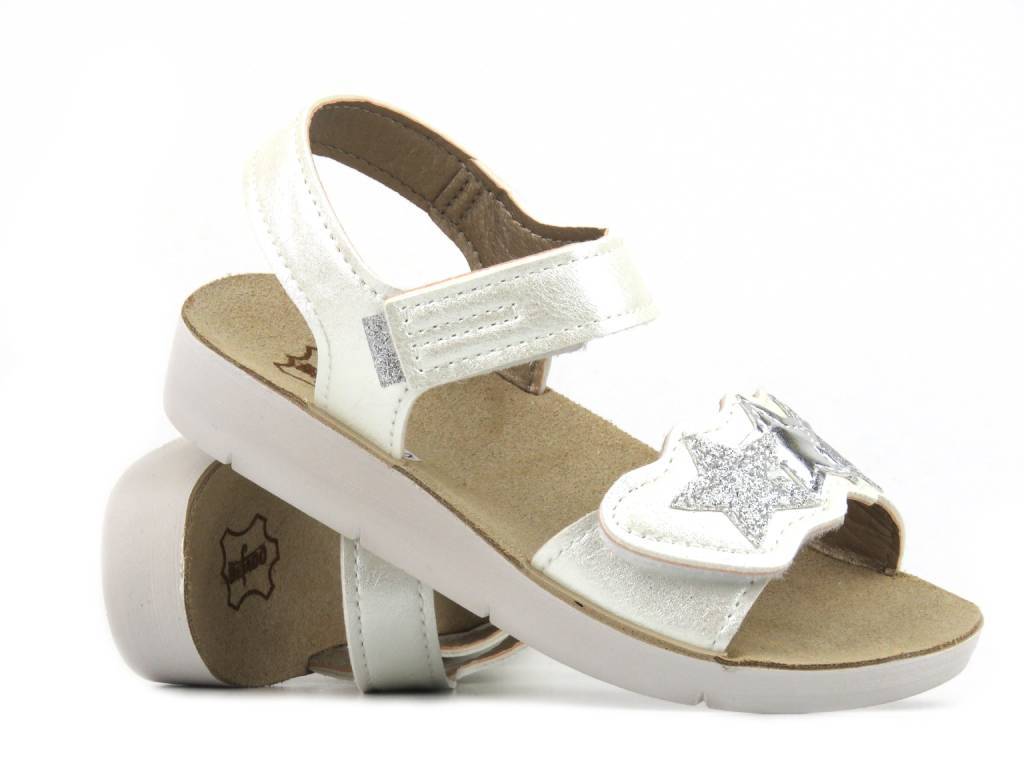Sandały dziewczęce ze skórzaną wkładką - BEFADO 068Y003, białe - Befado