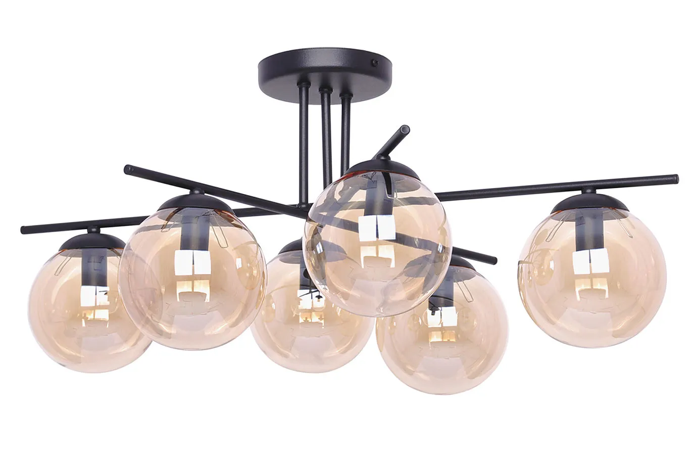 Bursztynowa nowoczesna duża lampa sufitowa - A218-Ryen