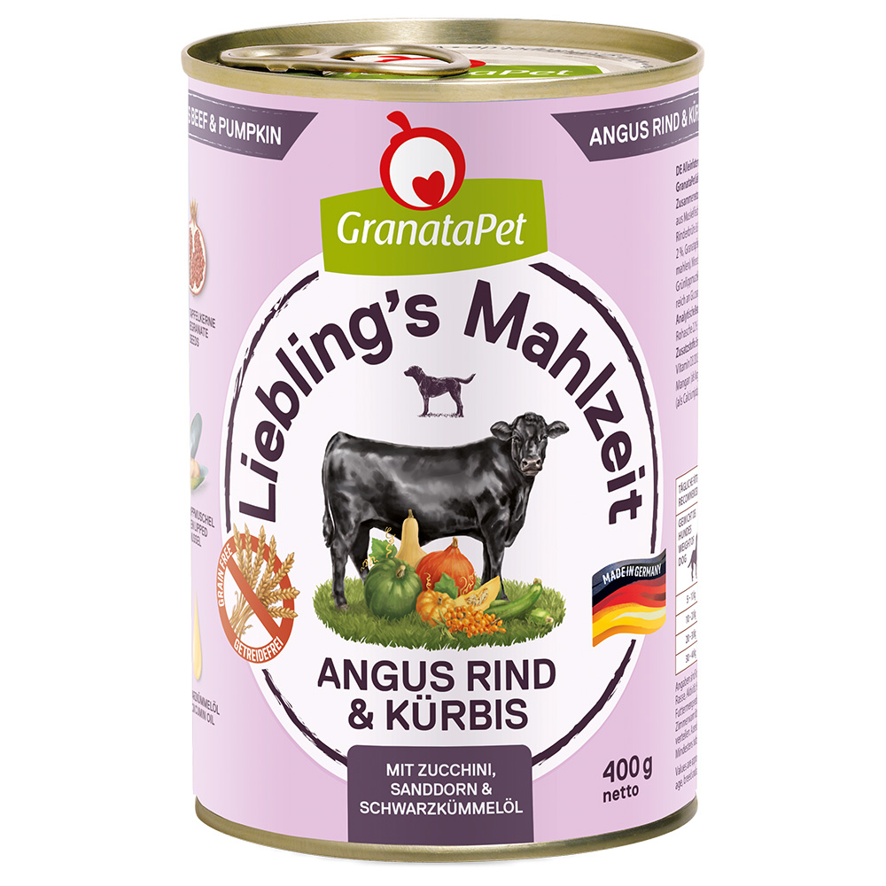 GranataPet Liebling's Mahlzeit, 6 x 400 g - Wołowina Angus z dynią