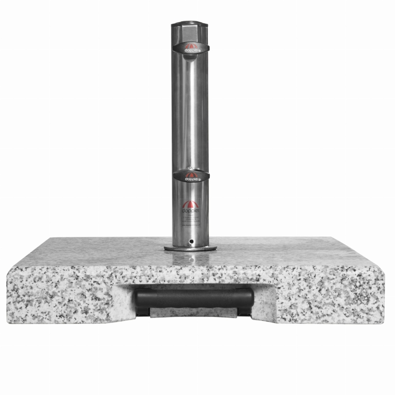 Podstawa parasola ogrodowego Doppler granitowa z uchwytem na kółkach 30 kg