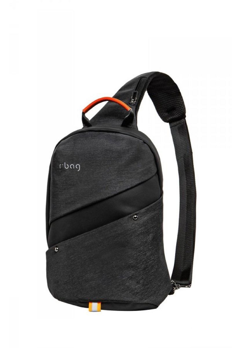 R-BAG Plecak męski na tablet z USB Slim Black rBAG luksusowy Z121
