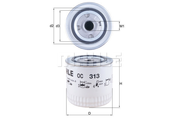 Filtr oleju KNECHT OC 313