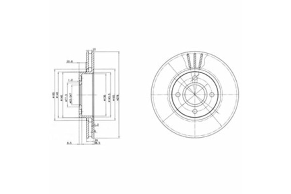 Delphi Tarcza hamulcowa BG3056