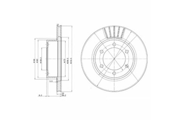 Delphi TARCZA HAMULCOWA TOYOTA