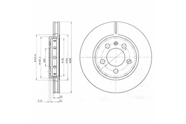 Delphi Tarcza hamulcowa BG3611
