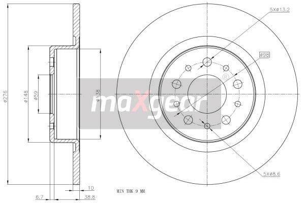MAXGEAR Tarcza hamulcowa 19-0992